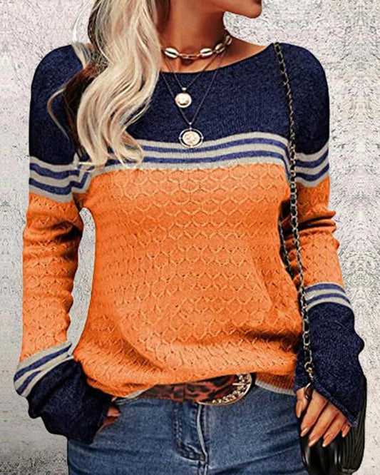 Trui dames – Elegante gebreide trui met lange mouwen en comfortabele pasvorm