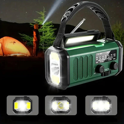Zonne-energie Noodradio Powerbank Radio LED Lamp Buiten
