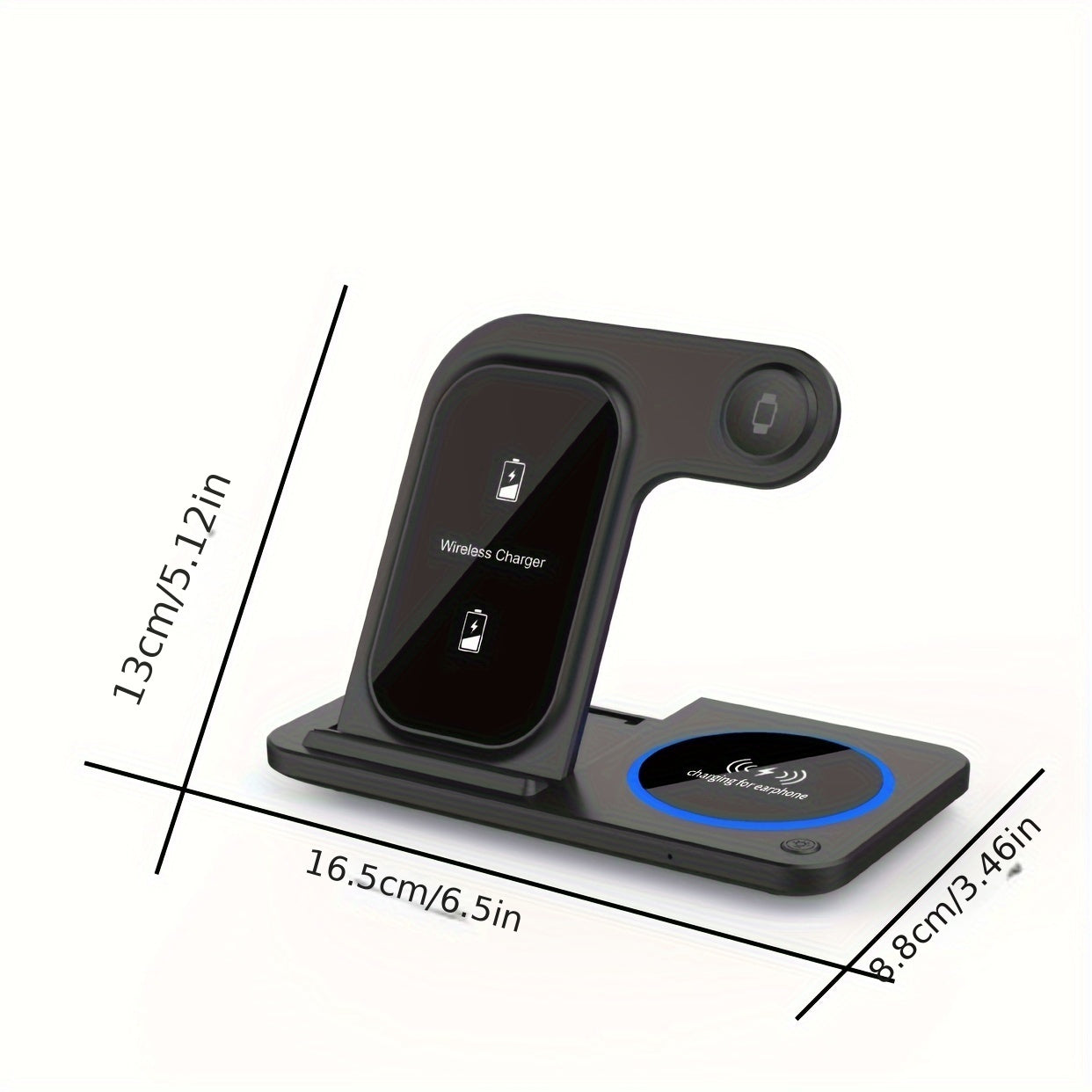 Draadloos Oplaadstation 3 in 1 Dock voor iPhone AirPods Apple Watch