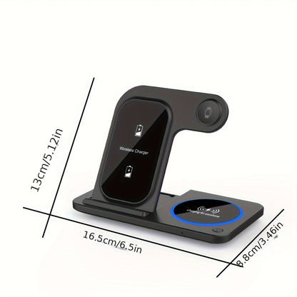 Draadloos Oplaadstation 3 in 1 Dock voor iPhone AirPods Apple Watch