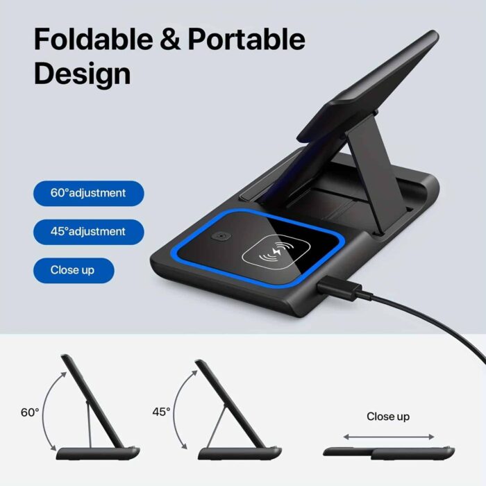 3-in-1 Draadloze Inductie Oplader voor iPhone en AirPods