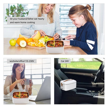3-in-1 Elektrische Lunchdoos met Warmhoudfunctie