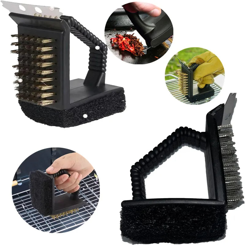 3 in 1 Hoek Barbecue Grillborstel Accessoire