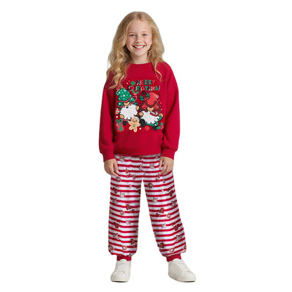 Kerst Pyjama Set Kinderen Lange Mouwen Top Broek Nachtkleding