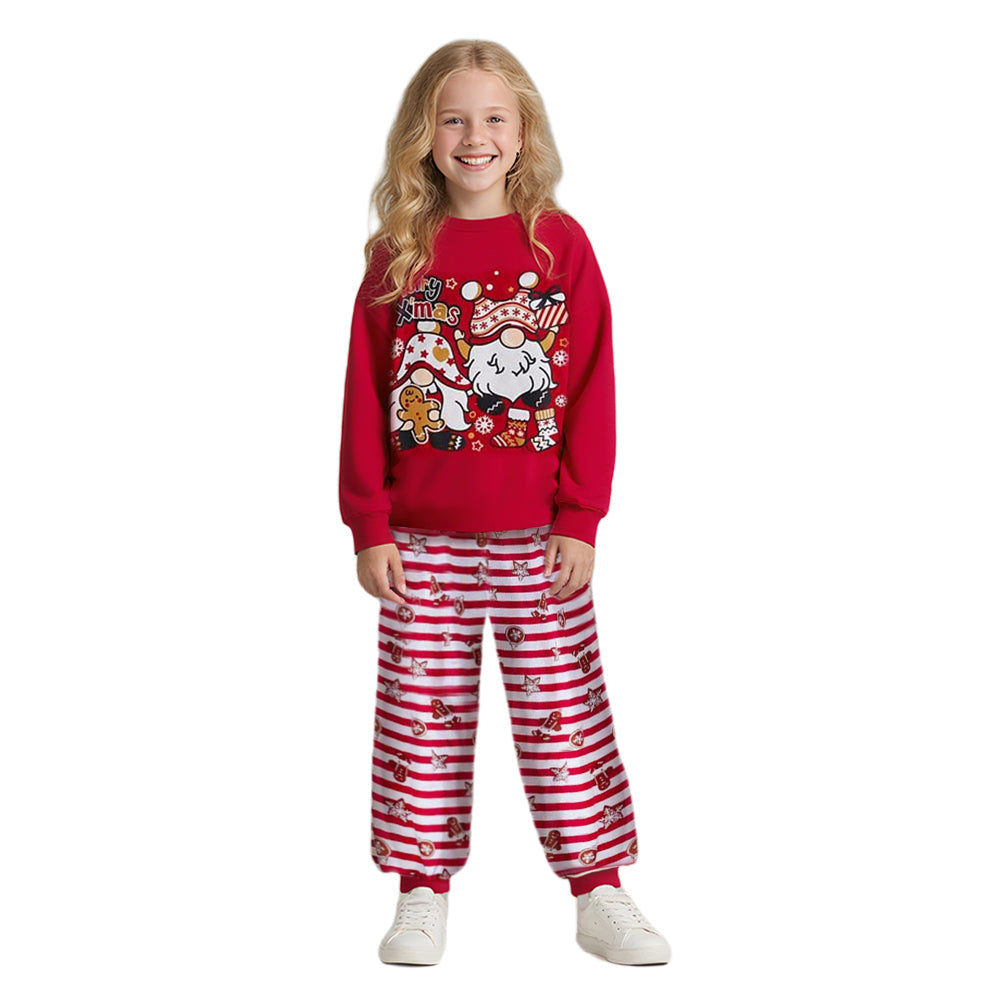 Kerst Pyjama Set Kinderen Lange Mouwen Top Broek Nachtkleding