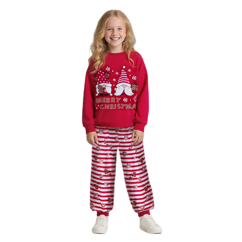 Kerst Pyjama Set Kinderen Lange Mouwen Top Broek Nachtkleding