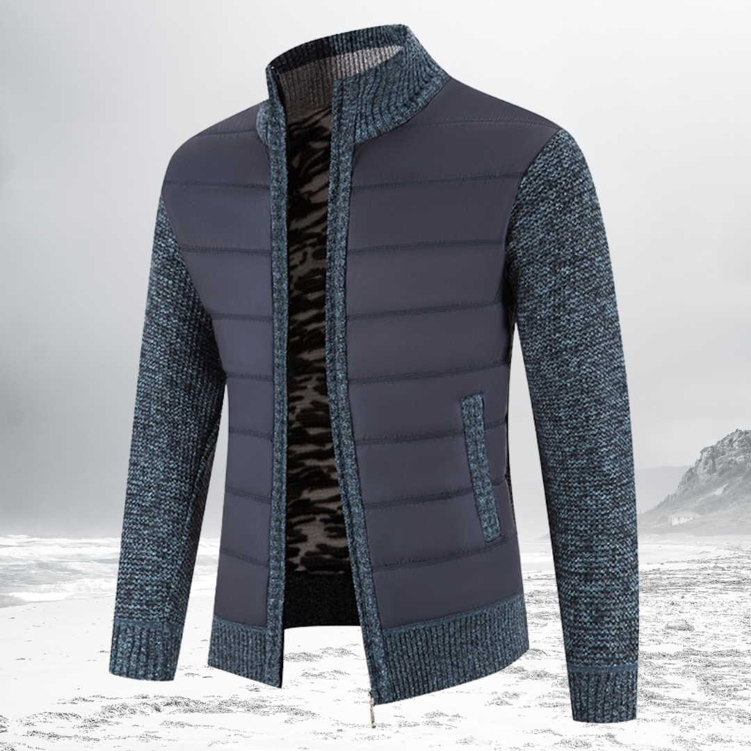 Gevoerde Heren Zip-Up Jas – Warme en stijlvolle jas voor heren met rits
