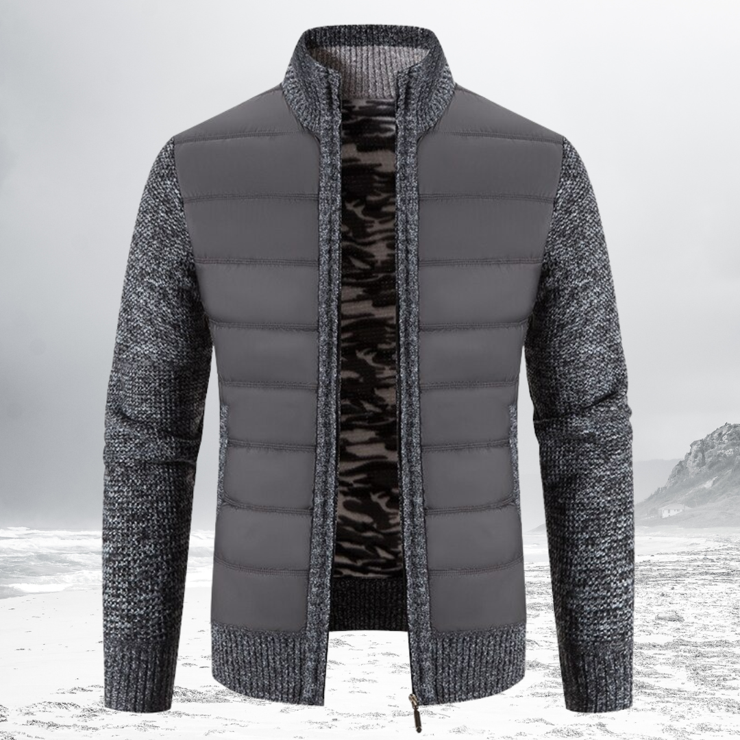 Gevoerde Heren Zip-Up Jas – Warme en stijlvolle jas voor heren met rits