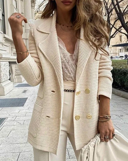 Blazer dames dubbel borst – Elegante blazer met klassieke snit voor elke gelegenheid