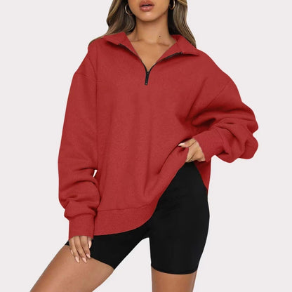 Casual Dames Trui - Zip-up Trui van Ademend Katoen voor Elke Gelegenheid