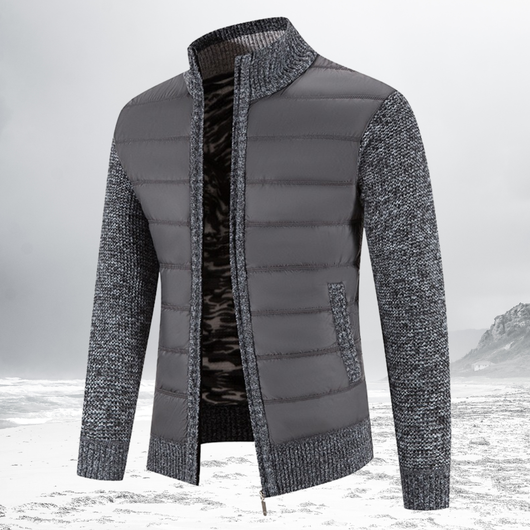 Gevoerde Heren Zip-Up Jas – Warme en stijlvolle jas voor heren met rits