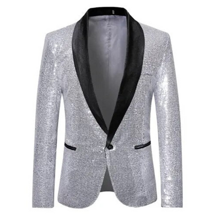 Heren Blazer Glanzend – Stijlvolle Blazer voor Feestelijke Gelegenheden