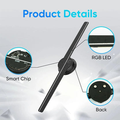 3D Hologram LED Projector Ventilator
