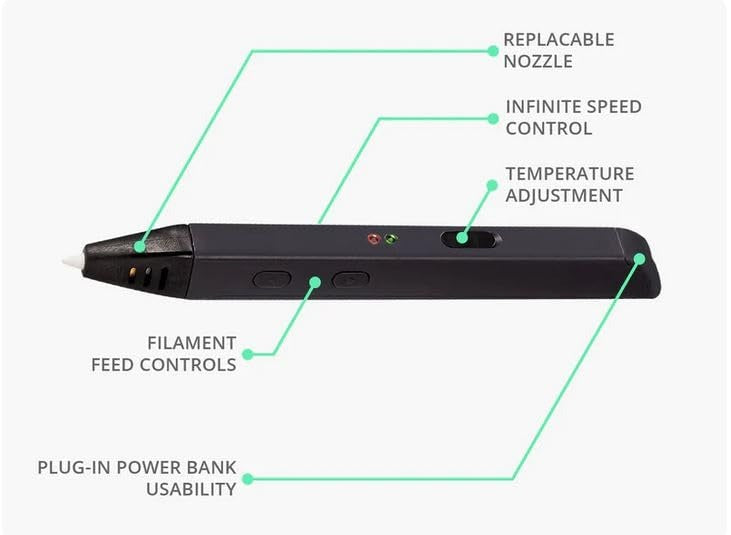 3D Printpen Draadloze 3D Pen voor Creatief Ontwerpen