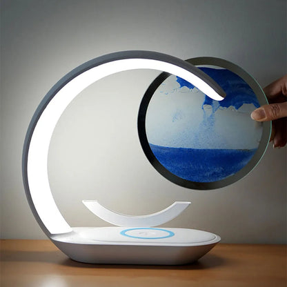 3D Tafellamp met Draadloze Oplader