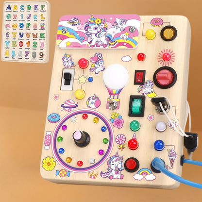 Houten Peutervoel Drukbord Speelgoed Montessori