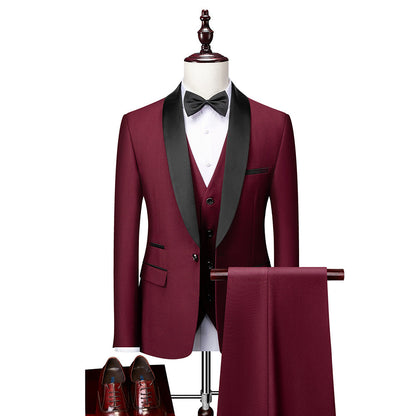 Slim Fit Heren Pak-Set – 3-delig Kostuum voor Formele Gelegenheden