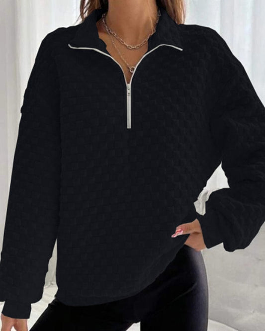 Dames pullover met rits - Comfortabele en stijlvolle trui voor dames