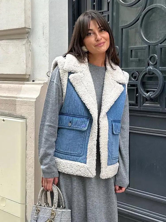 Dames Denim Vest – Stijlvol met Vo pockets voor Casual en Modebewuste Outfits