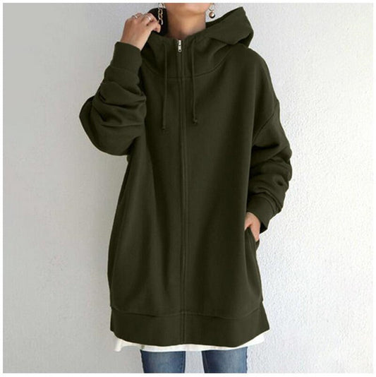 Kapuzenjacke Dames – Lange en comfortabele hoodie voor casual stijl