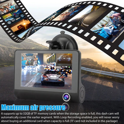 4 Inch Aanraakscherm Dashcam Voor en Achter