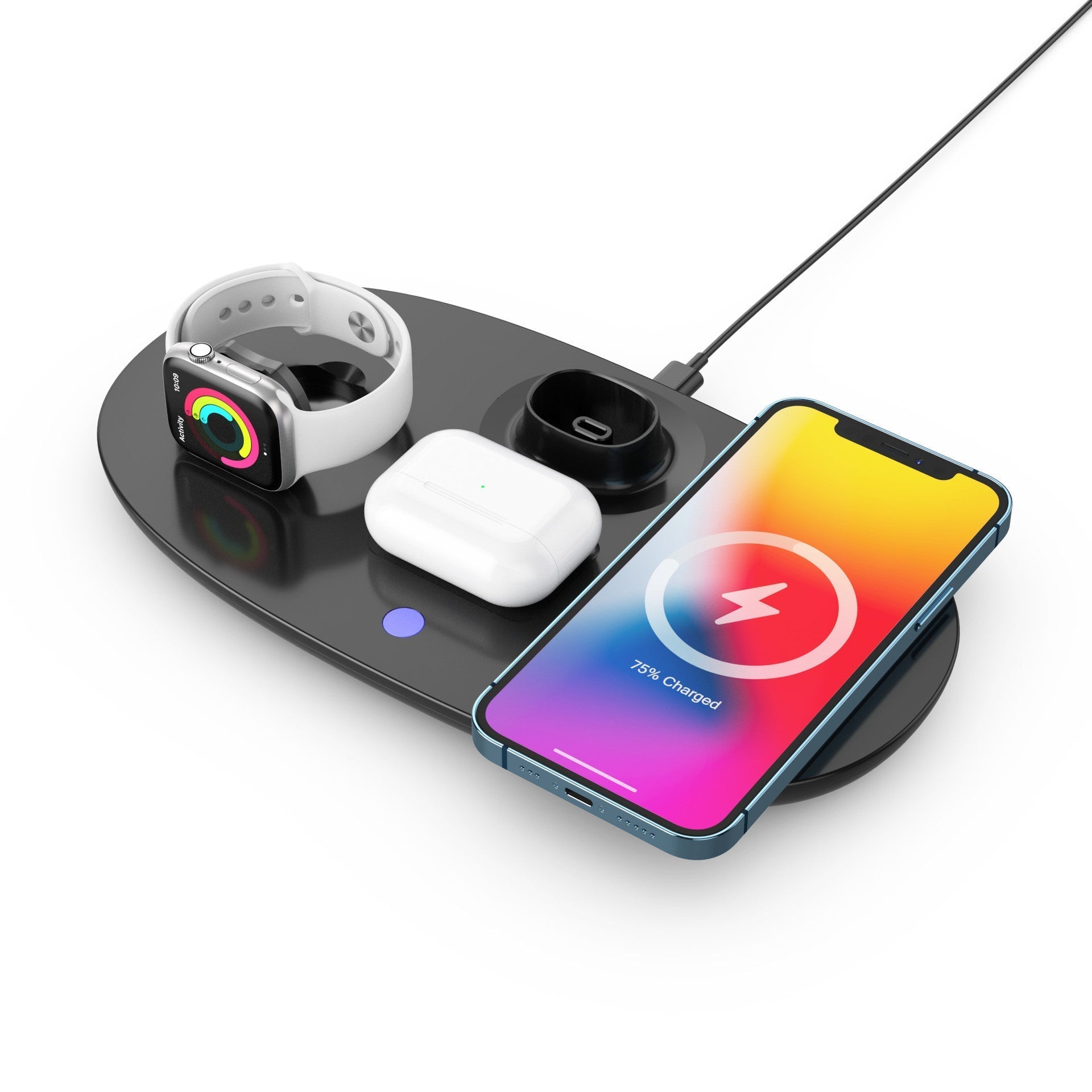 4-in-1 Draadloos Oplaadstation voor Smartphone en Accessoires