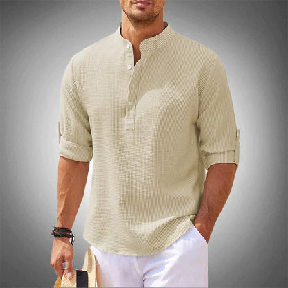 Henley Shirt Heren – Lichtgewicht en Comfortabele Korte Mouwen T-shirt