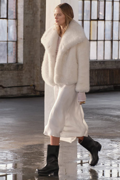 Dames Mantel Pluizig – Luxe Fleece Jasje voor Koude Dagen