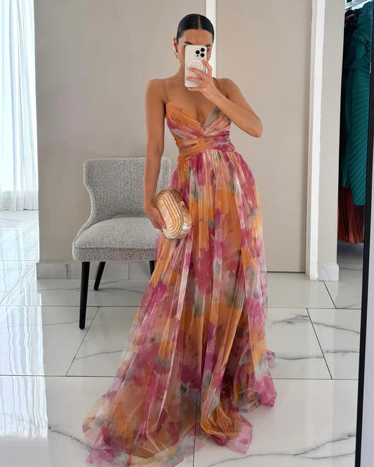 Giselle – Elegante jurk met bloemenprint voor speciale gelegenheden