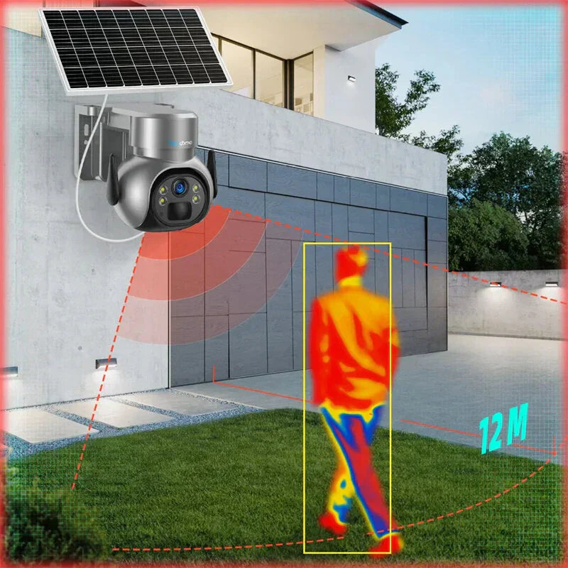 4G Solar PTZ Beveiligingscamera 3MP/4MP WiFi PIR-detectie met Spreekfunctie