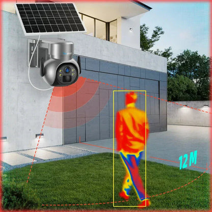 4G Solar PTZ Beveiligingscamera 3MP/4MP WiFi PIR-detectie met Spreekfunctie