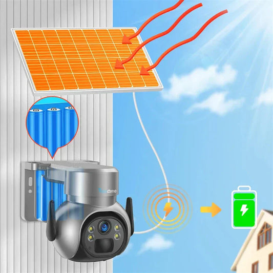 4G Solar PTZ Beveiligingscamera 3MP/4MP WiFi PIR-detectie met Spreekfunctie
