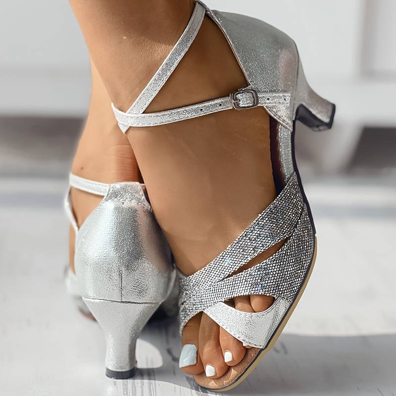 Pailletten Sandalen Dames – Elegante Glanzende Sandalen voor Feest en Bruiloft