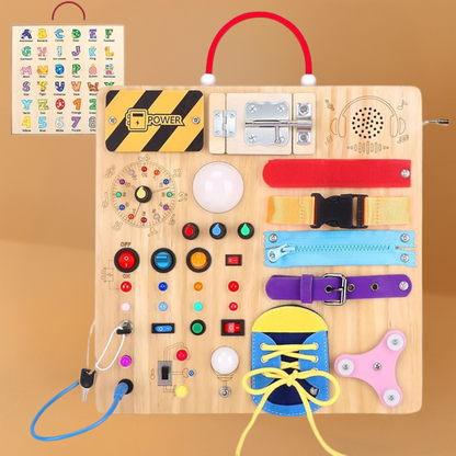 Houten Peutervoel Drukbord Speelgoed Montessori