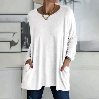 Dames Pullover – Comfortabele trui met voorzakken en casual stijl