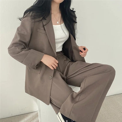 Blazer Dames – Elegante Rechte Broek voor Kantoor en Feestelijke Gelegenheden