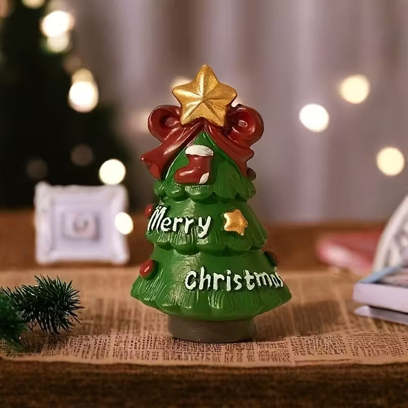 Kerst Bureau Ornamenten Mini Kerstman Sneeuwman Decor Set