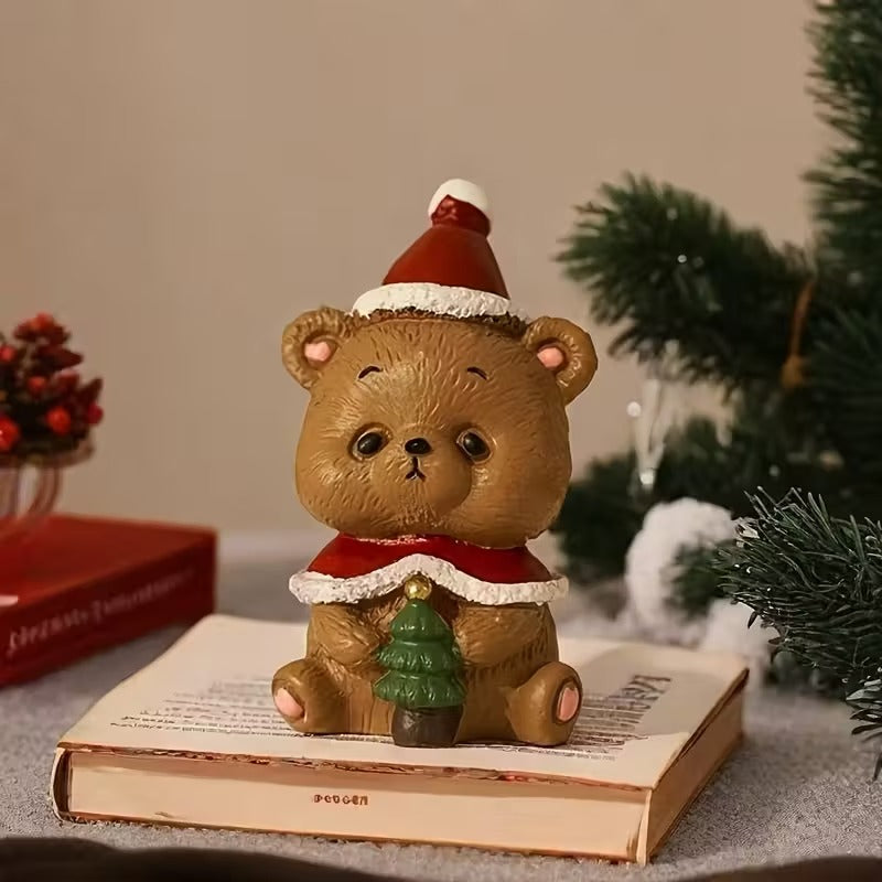 Kerst Bureau Ornamenten Mini Kerstman Sneeuwman Decor Set