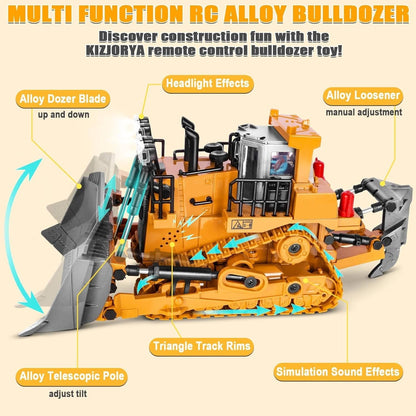 4WD Afstandsbediening Graafmachine Bulldozer Vuilniswagen Speelgoed