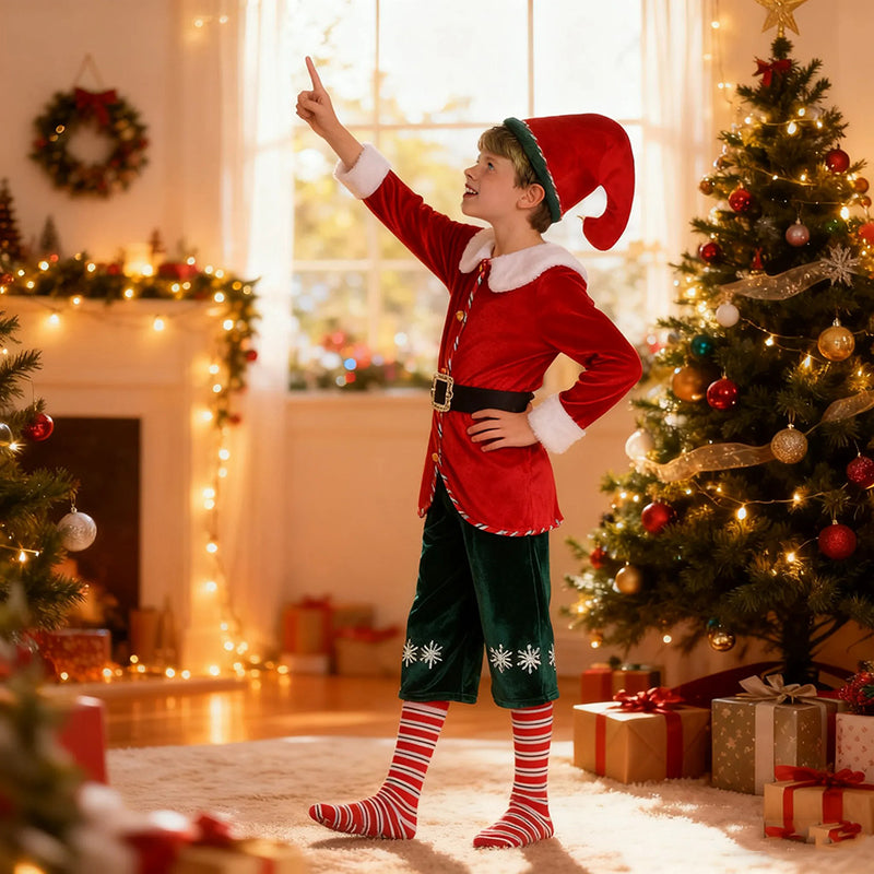 Elf Kostuum Kinderen Kerst Outfit