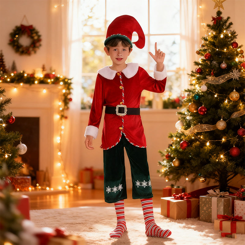 Elf Kostuum Kinderen Kerst Outfit