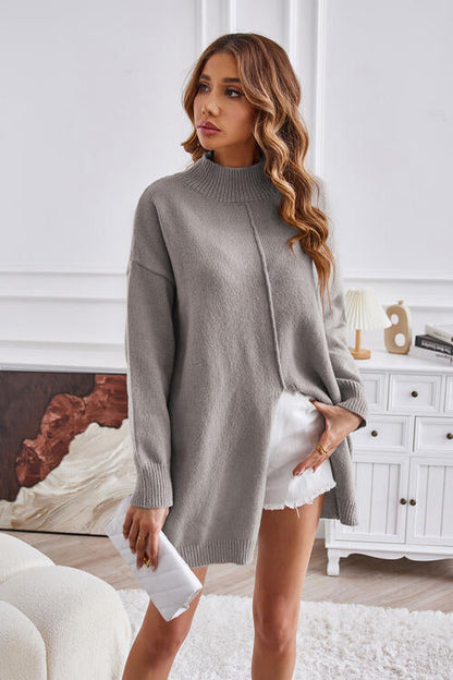 Dames Trui Ronde Hals – Trendy Gebreide Trui voor Herfst en Winter