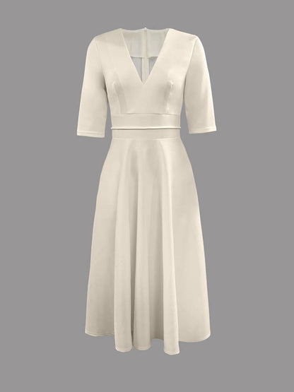 V-hals jurk dames – Elegante jurk voor feestelijke gelegenheden en casual stijl