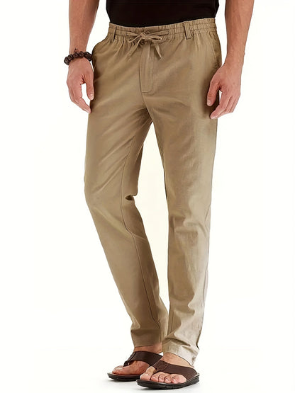 Broek voor heren met trekkoord – Comfortabele casual broek met elastische taille