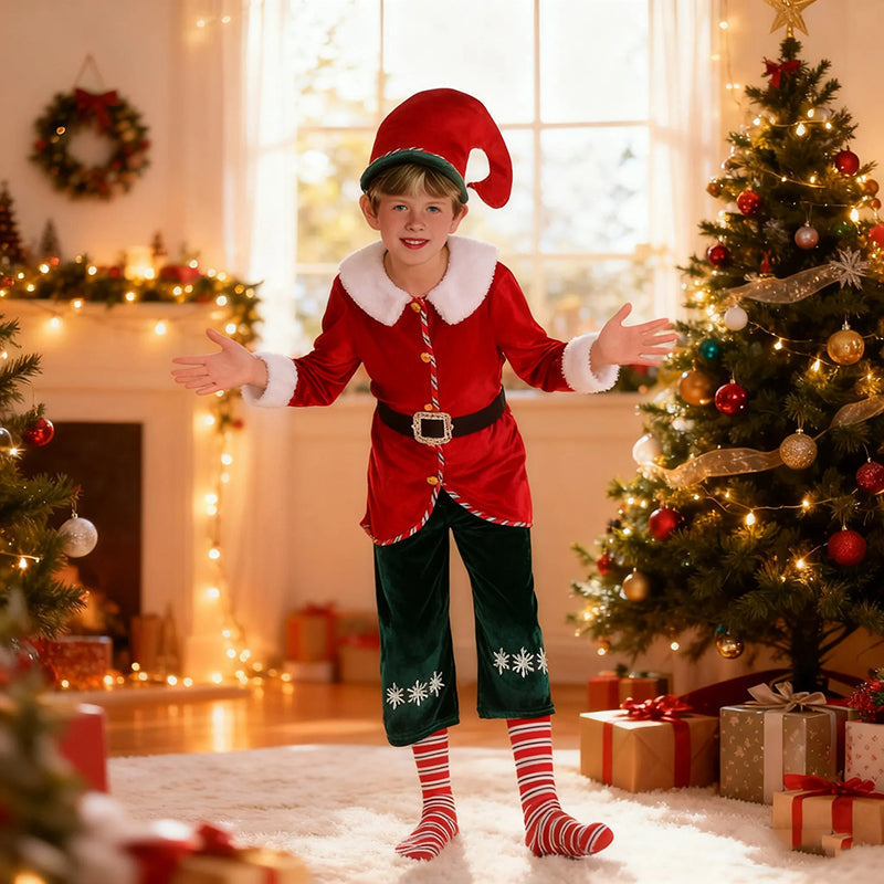 Elf Kostuum Kinderen Kerst Outfit