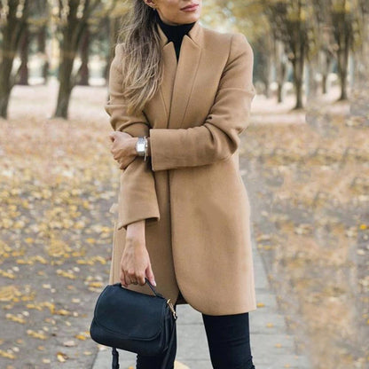 Mantel Dames – Elegante Lange Mantel van Katoen voor Koude Dagen