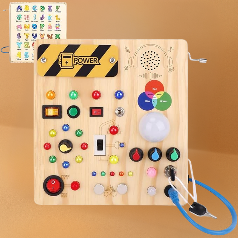 Houten Peutervoel Drukbord Speelgoed Montessori