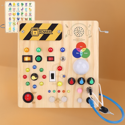 Houten Peutervoel Drukbord Speelgoed Montessori