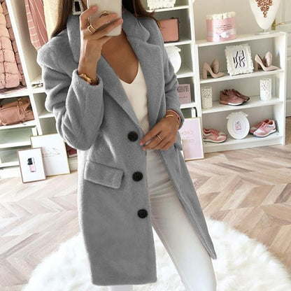 Lange jas dames – Elegante trenchcoat met ceintuur voor herfst en winter