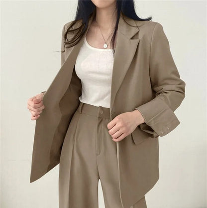 Blazer Dames – Elegante Rechte Broek voor Kantoor en Feestelijke Gelegenheden